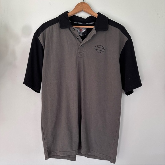 Harley-Davidson Other - Harley Davidson Motorcycles Men’s Gray & Black Polo Shirt Size Medium